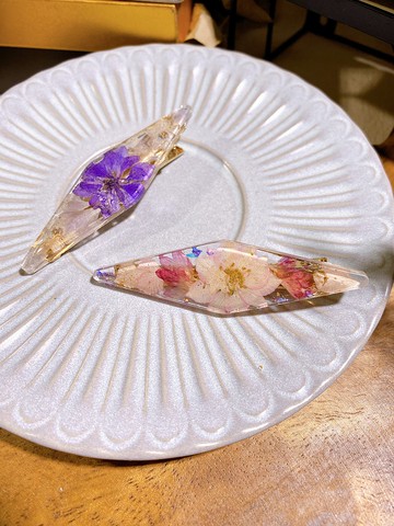 真花押花 矢車菊 飛燕花髮夾 髮飾 真花髮飾髮夾