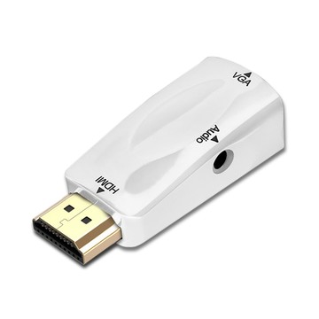 Bravo-u HDMI(公) to VGA(母) 鍍金轉接頭(白)