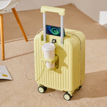 【家寵LOVEHOME】 LOVEHOME 拉桿新款耐摔輕音輪 登機箱 行李箱 20吋 - 黃色