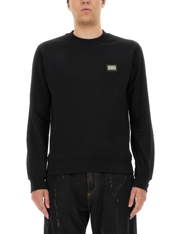 dolce & gabbana sweatshirt with logo plaque