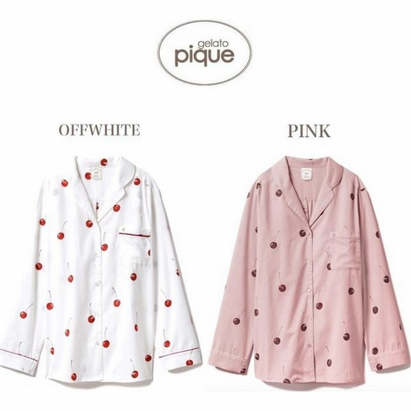 Gelato Pique ルームウェア ジェラートピケ レディース チェリーシャツ Pwft 19秋冬 ジェラピケ パジャマ トップス 通販 Lineポイント最大0 5 Get Lineショッピング