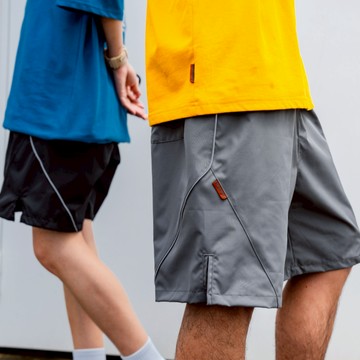 【YIJIAYI】三防拼接反光條休閒短褲 五分短褲 防潑水 休閒短褲 工裝短褲 短褲 寬鬆短褲 (SB0904)