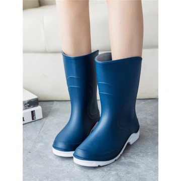 時尚款外穿防滑保暖女式中筒雨靴