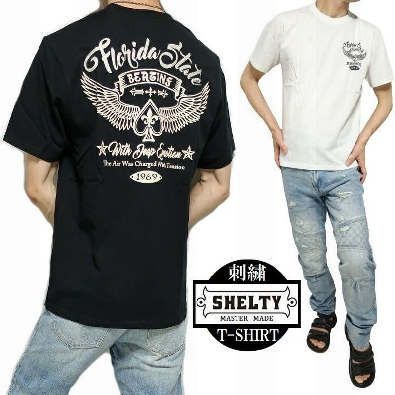 Tシャツ メンズ 半袖 ハート/ウイング 刺繍ロゴ シェルティー/SHELTY カットソー ブラック/ホワイト M-L 通販 LINEポイント最大0.5%GET LINEショッピング shelty 長袖カットソー