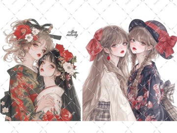 原創貼紙 no.6825 人物貼紙 原創貼紙 人物貼紙 女孩貼紙 原創人物貼紙