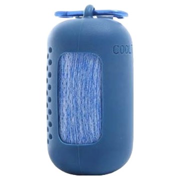 Mass 生活好物 便攜吸水速乾運動毛巾 登山露營烤肉冷感戶外 附收納盒  藍色  1條