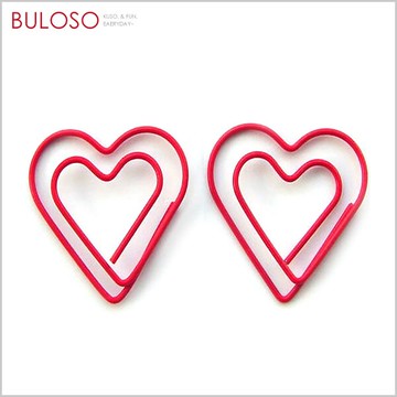 紅色心形迴紋針　書籤 書夾 文件夾（不挑色 款）【A428295】【不囉唆】