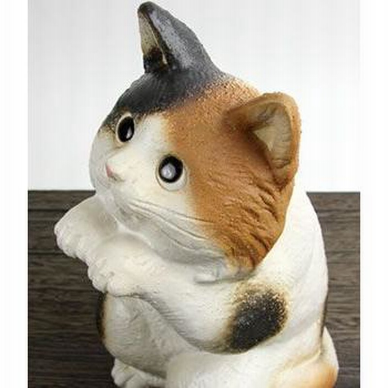 信楽焼 猫 置物 可愛い 陶器 ネコ ねこ 置物 しがらき