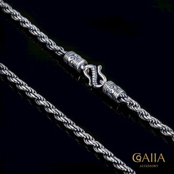 S925。八卦扣頭斜紋銀鍊。1.8mm｜CSL012LU