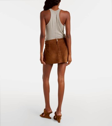 Rick Owens Fog suede miniskirt