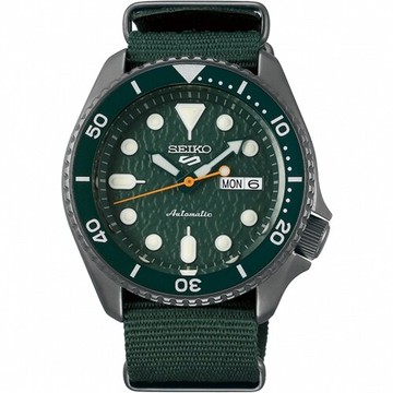 SEIKO 精工 5 Sports 系列潮流機械錶 4R36-07G0H(SRPD77K1)-42mm-綠面帆布【刷卡回饋 分期0利率】【APP下單點數13倍送】