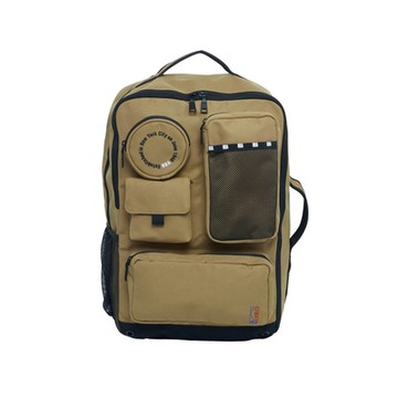 NBA 兩用 多口袋 模組化 軍風 後背包 卡其-3455174332