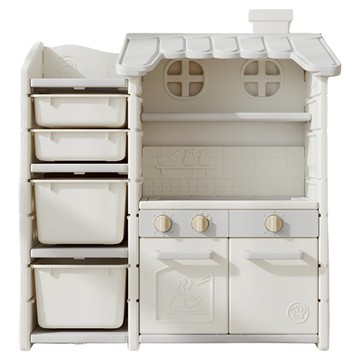 lilikoko 哩哩摳摳 過家家廚房單櫃組合2  4層  白色