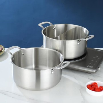 不銹鋼串串香火鍋加深鴛鴦火鍋盆商用電磁爐燃氣家用火鍋