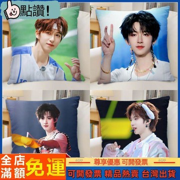 賀峻霖抱枕時代少年團雙面圖案靠枕裝飾房間宿舍牀頭沙發靠墊枕頭 文創 周邊 時代少年團周邊 時代少年團小卡 賀峻霖周邊