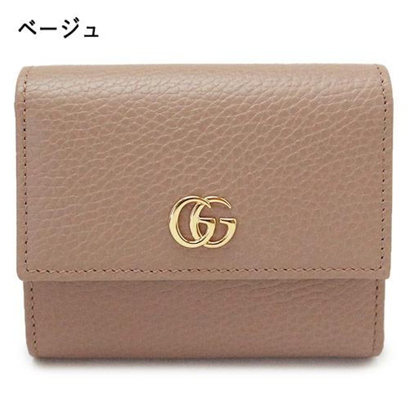 グッチ 折財布 レディース GUCCI 546584 CAO0G 三つ折り GG MARMONT/GGマーモント 財布 レザー コンパクト財布  ミニ財布 | LINEブランドカタログ