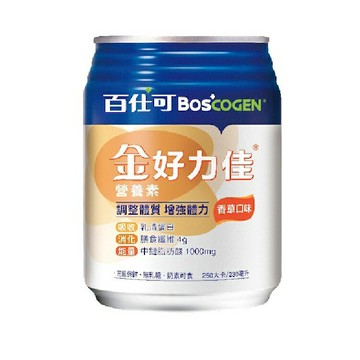 (買3送1)百仕可 BOSCOGEN 金好力佳 香草口味 2箱售 (230mlx24罐/箱) 憨吉小舖