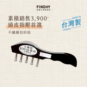 ﹝FINDAY﹞不鏽鋼刮痧梳｜𝙈𝙄𝙏台灣製｜塑膠握柄、刮痧板、膽經、刮頭、按摩頭皮、經絡刷、刮痧按摩、大腿刮痧、頭部刮痧