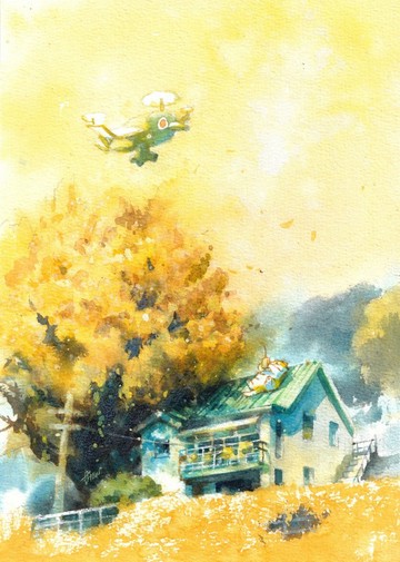 原畫【小貓新仔浪遊記 - 北投小屋空拍憩】
