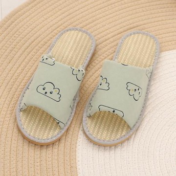 【333家居鞋館】 軟萌印花★簡約晴空室內蓆拖鞋