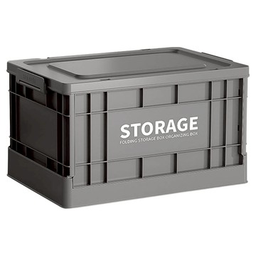 工業風有型滑輪折疊收納箱  1個  深灰色  小(42.5 x 28.5 x 24.5cm)