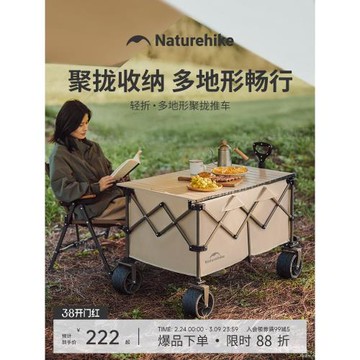 挪客戶外露營聚攏營地車折疊野營拖車野餐旅行手推車兒童可躺TC02
