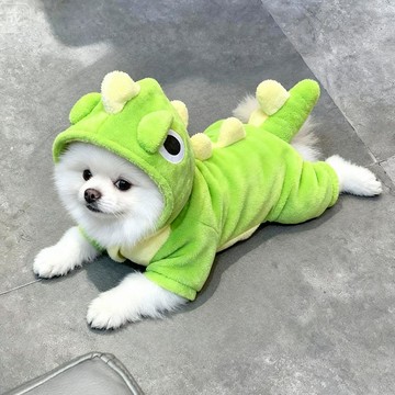 狗狗衣服可愛小恐龍變身裝秋冬保暖法蘭絨博美比熊泰迪小型犬衣服