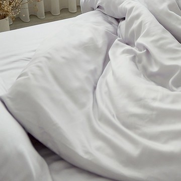 buho布歐 素面文青300織純天絲床包枕套三件組-雙人特大 流光灰  1組