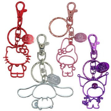小禮堂 Sanrio 三麗鷗 金屬造型鑰匙圈 (輪廓款) Kitty 美樂蒂 酷洛米 大耳狗