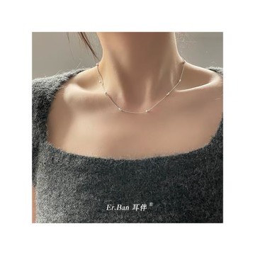 純銀項鏈米粒圓珠輕奢小眾設計2025新款爆款高級感精致鎖骨鏈頸鏈