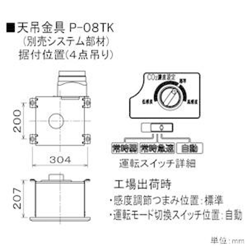 三菱 CO2センサー搭載ダクト用換気扇 風圧式 インテリア格子タイプ