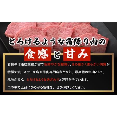 ふるさと納税 若狭牛 和牛ロース焼肉用 計500g （250g ×2パック）福井県産 ロースA4等級 以上を厳選！【牛肉 黒毛和牛 黒毛 和牛 冷凍 小分.. 福井県越前町