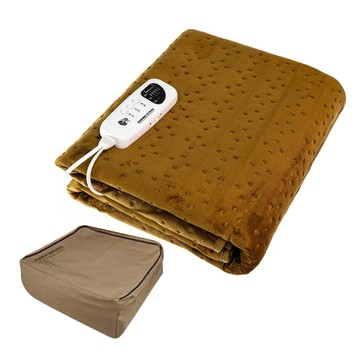 LOHACAMP 樂活不露 石墨烯溫控雙人電熱毯 分離式遙控器 100%聚酯纖維 可機洗