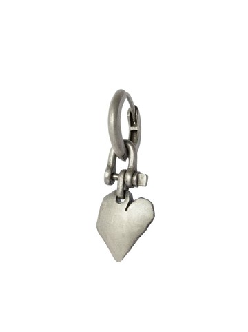 Parts of Four - Jazz's Solid Heart sterling silver drop earring - unisex - Sterling Silver - One Size