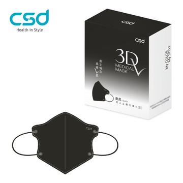 CSD中衛醫療口罩成人立體3Dv酷黑30片