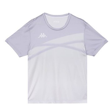 KAPPA義大利時尚吸濕排汗中性短袖圓領衫 33258KW04Y 淺灰滿版