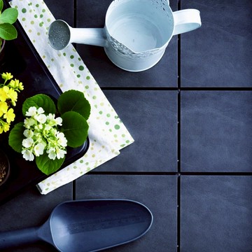 日式石紋防水拼接地板岩灰 9入