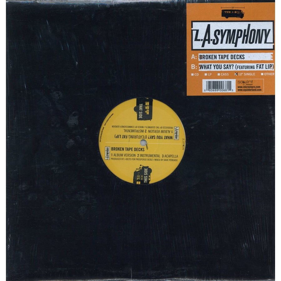 SYMPHONY Broken Tape Decks   What You Say? 12" US 2000年リリース