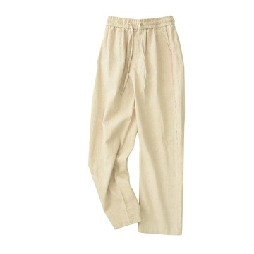 CITY STAR 日系復古輕薄寬鬆亞麻直筒褲(M-4XL)-2入
