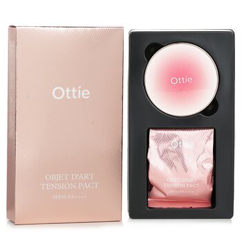 Ottie Ottie Objet D’art Tension 氣墊粉底 SPF50 PA++++ & 補充裝  # 21 Light 2x15g/0.52oz-粉底及蜜粉