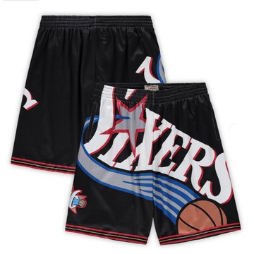 NBA Mitchell & Ness 費城 76人 76ers Big Face 復古 Logo 短褲 球褲