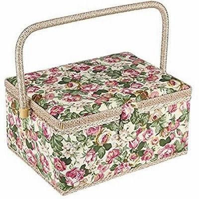 大型裁縫バスケット アクセサリー付き 裁縫オーガナイザーボックス 裁縫用品 DIY工作道具収納 裁縫キット 裁縫道具【並行輸入品】