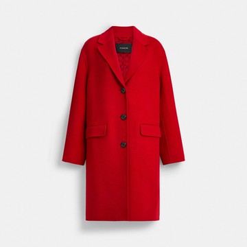 羊毛單排釦雙面大衣