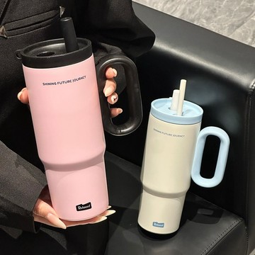 台灣現貨冰霸杯  保溫杯 男女 大容量水杯 輕奢 傢用 不銹鋼杯子 便攜 學生吸管杯 運動水杯 保冷杯