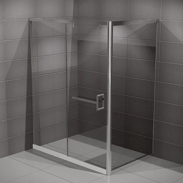 【海夫健康生活館】ITAI一太 皇冠5248 無/單緩衝式淋浴門 鋁合金 二門轉角 強化玻璃8mm