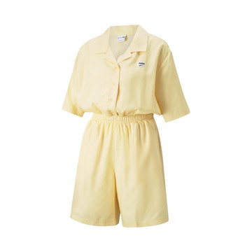 [ACS] Puma 連身褲 Downtown Jumpsuit 女款 黃 短袖  53893242