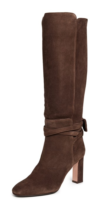 Aquazzura Very Bow Tie Boots 85mm Espresso 35