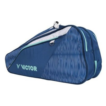 VICTOR 6支裝羽拍包-拍包袋 羽毛球 裝備袋 手提 手拿 勝利 BR5269F 墨藍湖水綠