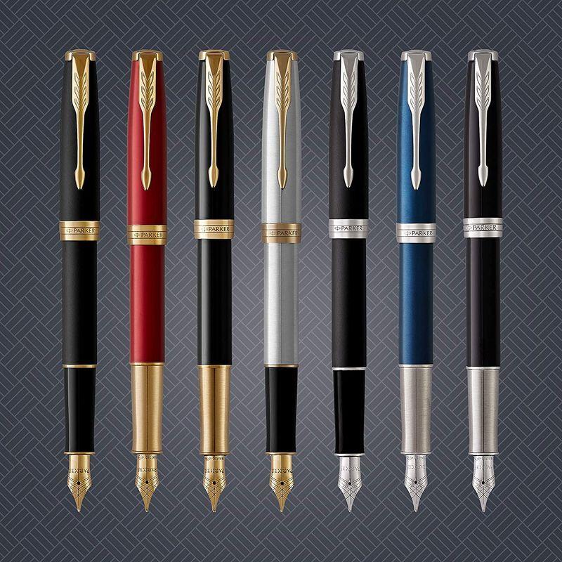 PARKER パーカー 万年筆 F 細字 ソネット マットブラックCT 1950879AS 両用式 正規輸入品 約146mmx9mm