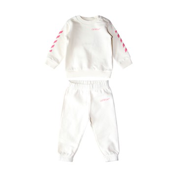 Off-white - White And Pink Cotton Tracksuit